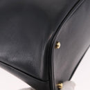 GUCCI Bamboo Hand Bag Leather 2way Black Gold 000 1186 0289 Auth ep14685-14