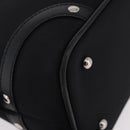 BURBERRY Nova Check Hand Bag Canvas Black Silver Auth ep14686V-14