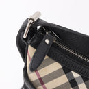 BURBERRY Nova Check Hand Bag Canvas Black Silver Auth ep14686V-10