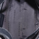BURBERRY Nova Check Hand Bag Canvas Black Silver Auth ep14686V-12