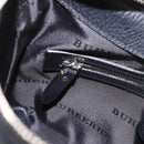 BURBERRY Nova Check Hand Bag Canvas Black Silver Auth ep14686V-19