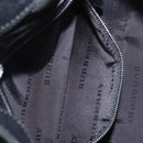 BURBERRY Nova Check Hand Bag Canvas Black Silver Auth ep14686V-20