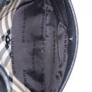 BURBERRY Nova Check Hand Bag Canvas Black Silver Auth ep14686V-21