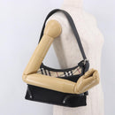 BURBERRY Nova Check Hand Bag Canvas Black Silver Auth ep14686V-22