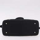 BURBERRY Nova Check Hand Bag Canvas Black Silver Auth ep14686V-5