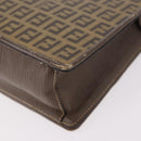 FENDI Zucchino Canvas Shoulder Bag Beige Auth ep14688-15