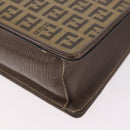 FENDI Zucchino Canvas Shoulder Bag Beige Auth ep14688-17