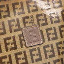 FENDI Zucchino Canvas Shoulder Bag Beige Auth ep14688-18
