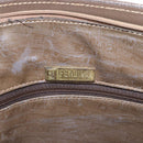 FENDI Zucchino Canvas Shoulder Bag Beige Auth ep14688-11