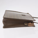 FENDI Zucchino Canvas Shoulder Bag Beige Auth ep14688-3