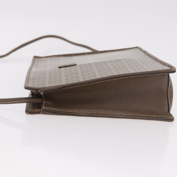 FENDI Zucchino Canvas Shoulder Bag Beige Auth ep14688
