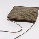 FENDI Zucchino Canvas Shoulder Bag Beige Auth ep14688-6