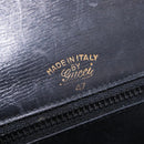 GUCCI Bamboo Hand Bag Leather Black Gold Auth ep14689A-12