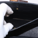 GUCCI Bamboo Hand Bag Leather Black Gold Auth ep14689A-22