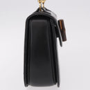 GUCCI Bamboo Hand Bag Leather Black Gold Auth ep14689A-4