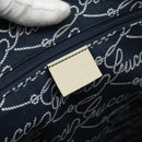 GUCCI Tote Bag Canvas Navy Gold 170007 Auth ep14690-16