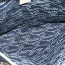 GUCCI Tote Bag Canvas Navy Gold 170007 Auth ep14690-17