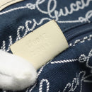 GUCCI Tote Bag Canvas Navy Gold 170007 Auth ep14690-22