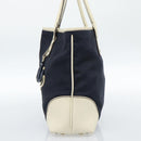GUCCI Tote Bag Canvas Navy Gold 170007 Auth ep14690-5