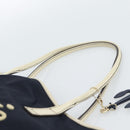 GUCCI Tote Bag Canvas Navy Gold 170007 Auth ep14690-8
