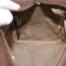 Christian Dior Trotter Canvas Boston Tasche Wildleder Braun Gold Auth ep14691-18