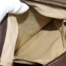 Christian Dior Trotter Canvas Boston Tasche Wildleder Braun Gold Auth ep14691-12
