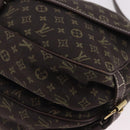 LOUIS VUITTON Monogram Mini Lin Saumur PM Bag Brown M95227 LV Auth ep14693V-11