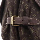 LOUIS VUITTON Monogram Mini Lin Saumur PM Bag Brown M95227 LV Auth ep14693V-15