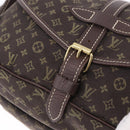 LOUIS VUITTON Monogram Mini Lin Saumur PM Bag Brown M95227 LV Auth ep14693V-17