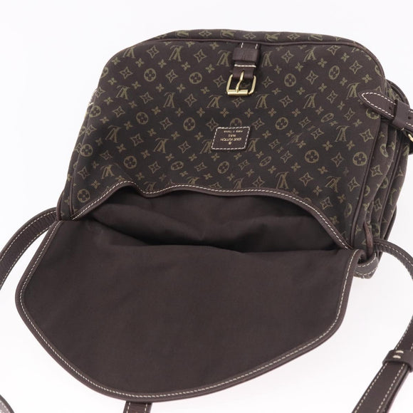 LOUIS VUITTON Monogram Mini Lin Saumur PM Bag Brown M95227 LV Auth ep14693V