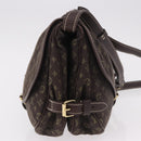 LOUIS VUITTON Monogram Mini Lin Saumur PM Bag Brown M95227 LV Auth ep14693V-5