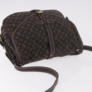 LOUIS VUITTON Monogram Mini Lin Saumur PM Bag Brown M95227 LV Auth ep14693V-6