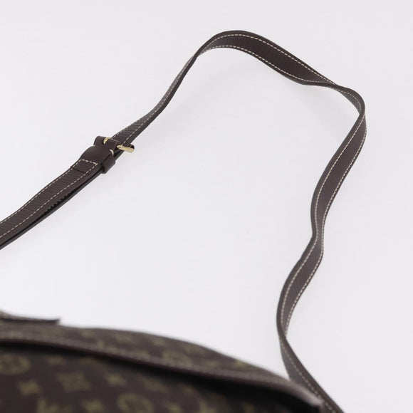 LOUIS VUITTON Monogram Mini Lin Saumur PM Bag Brown M95227 LV Auth ep14693V