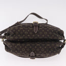 LOUIS VUITTON Monogram Mini Lin Saumur PM Bag Brown M95227 LV Auth ep14693V-9