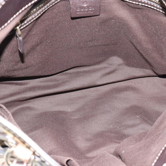 GUCCI GG Crystal Hand Bag Coated Canvas Beige Gold 223964 Auth ep14695