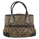 GUCCI GG Crystal Hand Bag Coated Canvas Beige Gold 223964 Auth ep14695-2
