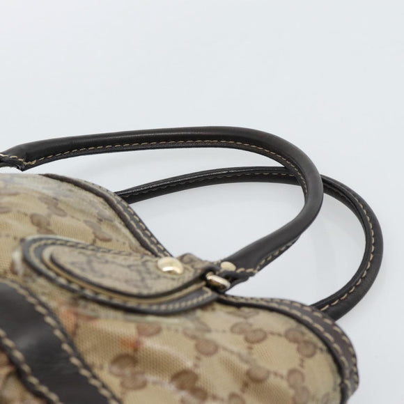 GUCCI GG Crystal Hand Bag Coated Canvas Beige Gold 223964 Auth ep14695