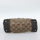 GUCCI GG Crystal Hand Bag Coated Canvas Beige Gold 223964 Auth ep14695-5
