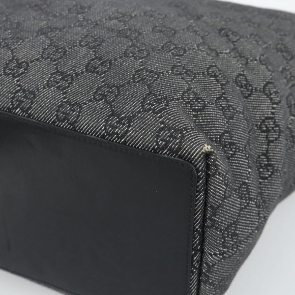 GUCCI GG Canvas Tragetasche Grau Silber 31243 Auth ep14697