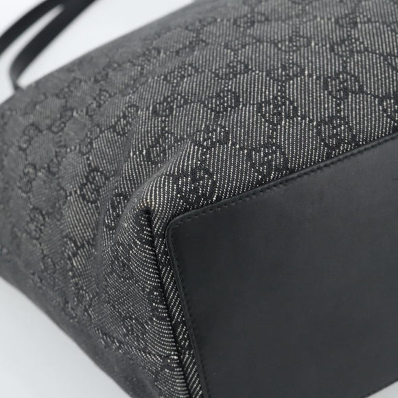 GUCCI GG Canvas Tragetasche Grau Silber 31243 Auth ep14697