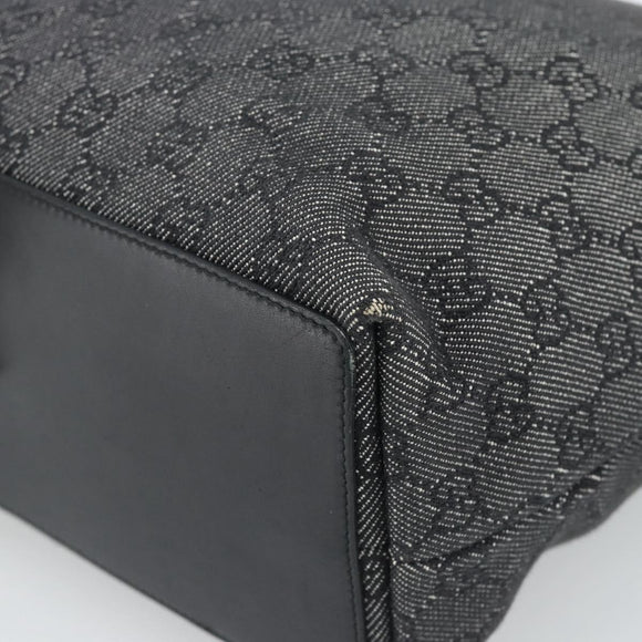 GUCCI GG Canvas Tragetasche Grau Silber 31243 Auth ep14697