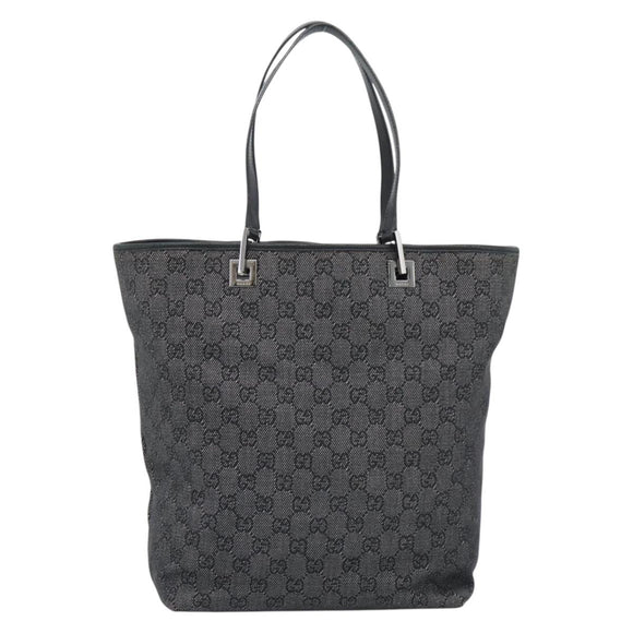 GUCCI GG Canvas Tragetasche Grau Silber 31243 Auth ep14697