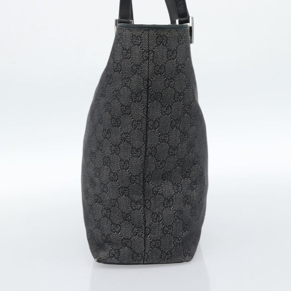 GUCCI GG Canvas Tragetasche Grau Silber 31243 Auth ep14697