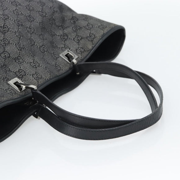 GUCCI GG Canvas Tragetasche Grau Silber 31243 Auth ep14697