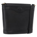 Burberrys Shoulder Bag Leather Black Gold Auth ep14701-1
