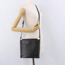 Burberrys Shoulder Bag Leather Black Gold Auth ep14701-20