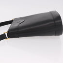 Burberrys Shoulder Bag Leather Black Gold Auth ep14701-5