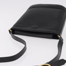 Burberrys Shoulder Bag Leather Black Gold Auth ep14701-6