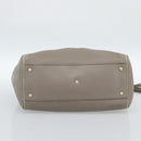 GUCCI Soho Hand Bag Leather Gray Gold 282309 Auth ep14702-5