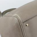 GUCCI Soho Hand Bag Leather Gray Gold 282309 Auth ep14702-16